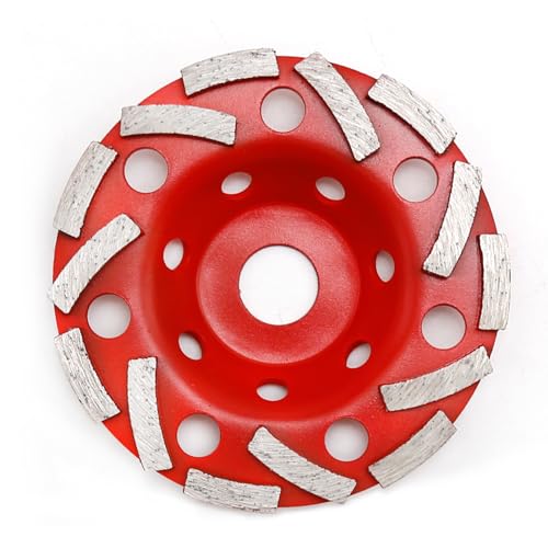 Diamant Schleiftopf für Beton 125 mm x 22,2 mm, Naturstein, Fliesenkleber, Granit & Mauerwerk,Schleifscheibe doppelreihig mit Spezial-Anordnung
