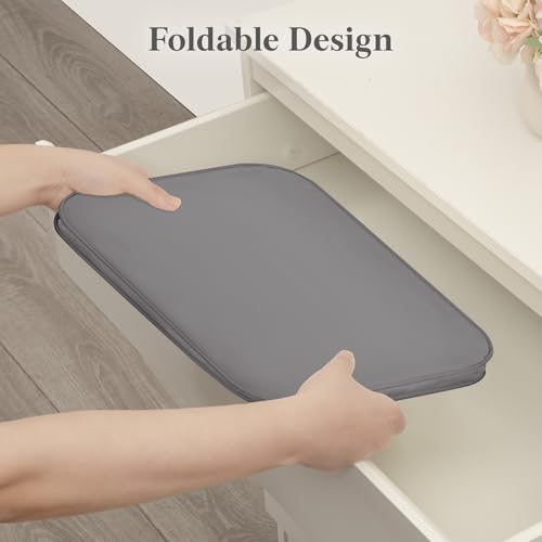 Image of Lifewit Slim Collapsible Laundry Basket with Handles, 50L, Grey