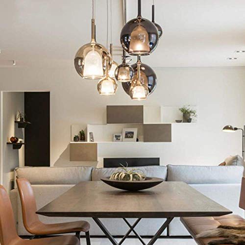 Lámpara colgante de vidrio G9 con altura ajustable para isla de cocina y comedor 3