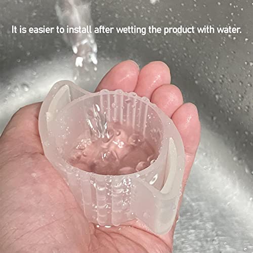 Eggone, 6Pcs(3Inw X 2In D) Silicone Door Knob Grips Antistatic Door Knob Cover Great Grips With Glow Inserts Sleep Aidssilicone Doorknob Bumper Grips, Open Doors Easily #TOP5