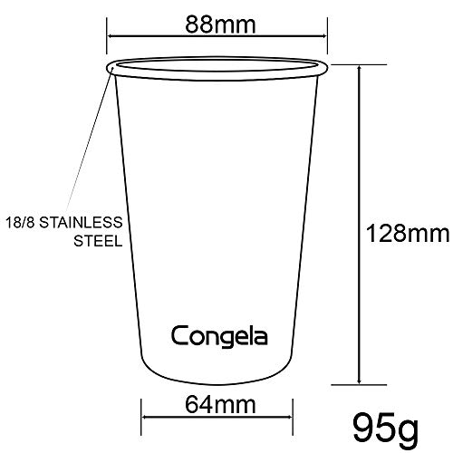 Congela 16Oz 4Pack Stainless Steel Pint Cups Set,Ultra Thick Single Wall Beer Mug Beer Glasses,Cement Color For Outdoor,Sand Color(Cement, 16Oz X 4Pack) #TOP4