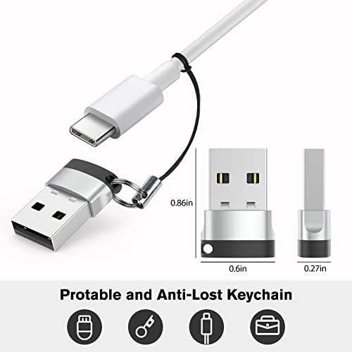 (4 Pack),Usb-C Female To Usb Male, Type C To Usb A Converter Compatible With Apple Magsafe, Iphone 11 12 13 14 Pro Max, Samsung Galaxy Note,Google Pixel Etc, Grey #TOP5