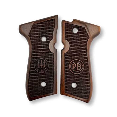 Grips pour Beretta 92-F en noyer véritable fait à la main ZIB-016