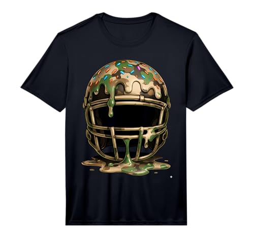 Camouflage Football Drip Boys Ice Cream Dripping Camo Boys Performance T-Shirt