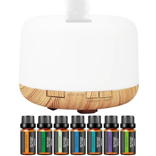 Difusor aromático eléctrico con 5 aceites esenciales 10ml