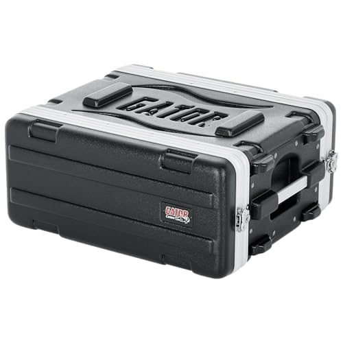 Gator Cases Lightweight Molded 4U Rack Case with Heavy Duty Latches, Shallow 14.25" depth (GR-4S)