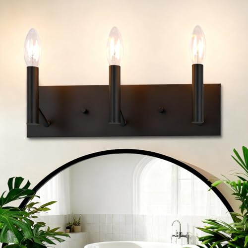 Kalium Bathroom Light Vanity Fixtures Over Mirror, 3-Lights Modern Matte