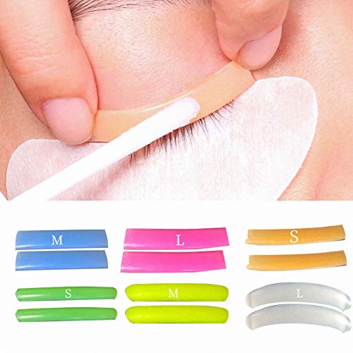 Lurrose 6 Pares Cílios Perming Almofadas de Silicone Elevador Almofadas Reutilizáveis Coloridos Cíli