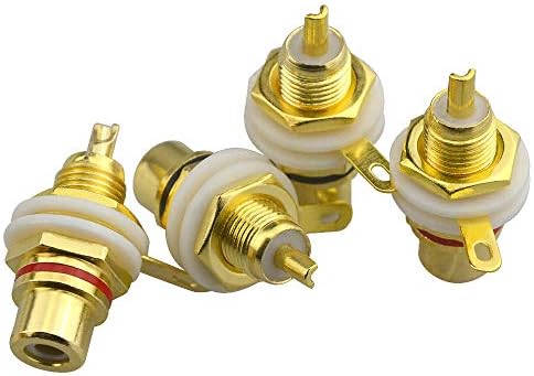 WMYCONCONG 14 PCS RCA Female Phono Panel Mount Audio Socket Connector Audio Terminal Jack Panel Mount for Amplifier Audio Terminal Plug