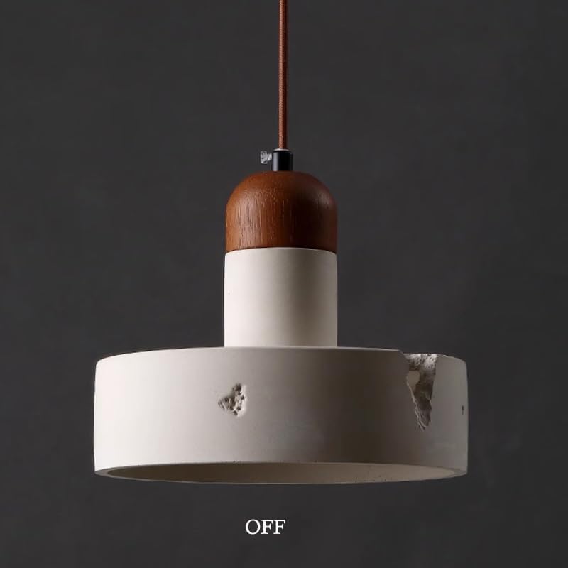 Retro Sturdy Concrete Bedside Light Nordic Creativity Cement Kitchen Island Ceiling Hanging Lamp Mid Century Dining Room Chandelier for Bedroom Bar Counter Dining Table