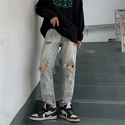 Calças Jeans Rasgadas Moda Para Homens Primavera Verão Calças De Carga Masculinas Macacão Hip Hop Je