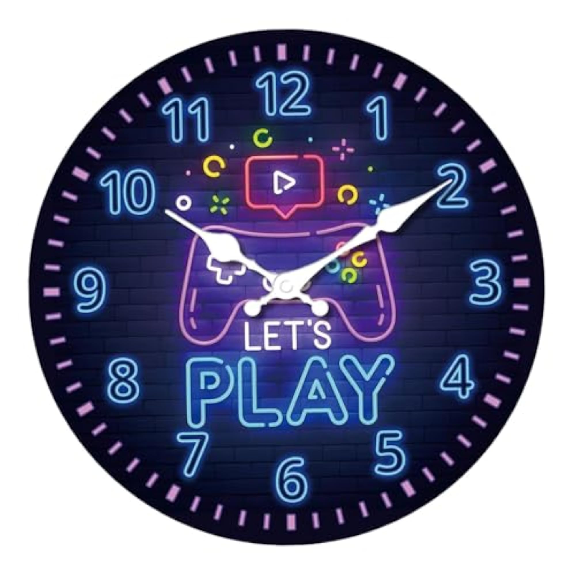 Gaming Room Wall Clock, Unique Ornament Decor