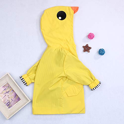 Younger Tree 698253861617 Toddler Baby Boy Girl Duck Raincoat Cute Cartoon Hoodie Zipper Coat Outfit thumb #4