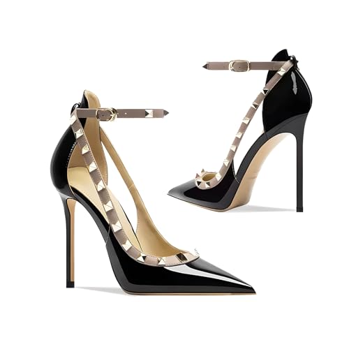 Image of Women's Pointed-Toe Bag-Toe Strappy High-Heeled Shoes Sexy Stiletto Pumps