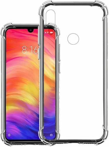 Image of BOXXO Flexible Back Cover for Mi Redmi Note 7 Pro | Back Cover Transparent Clear Shockproof Case Four Corner Protection | Slim Protective Mobile Phone Cover for Mi Redmi Note 7 Pro