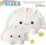Ditucu Cute Dumpling En peluche Oreiller Funny Food Soup Dumppings En peluche Kawaii Jouets d'animaux farcis Cadeaux pour enfants Blanc 8 de pouce
