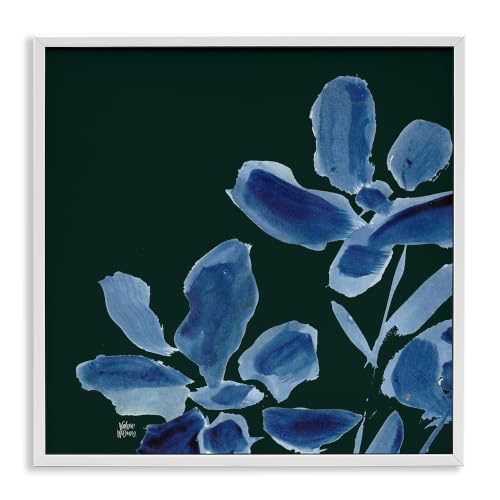 'Modern Blue Flower Petals Casual Botanical'| Framed Giclee Art