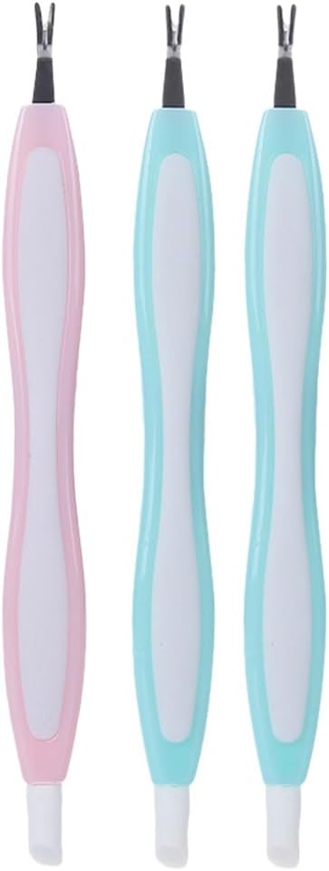 6Pcs Dead Skin Fork Nail Art Tools Stainless Steel Cuticle Remover with Ergonomic Handle for Precise Cuticle Cleaning and Nail Care