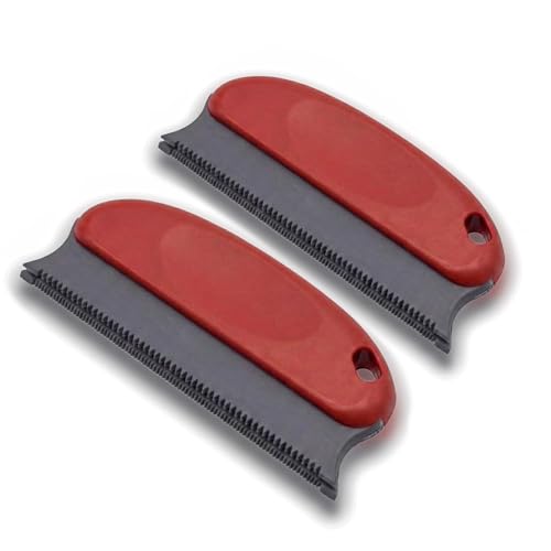 2 Pezzi Spazzola per Rimozione Peli Animali – Spazzola in Gomma per Cani e Gatti, Rimuove Peli da Divano, Moquette e Auto, Pettine Riutilizzabile per Peli Animali Domestici