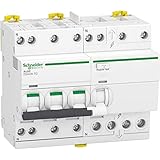 Largeur : 112 mm Schneider Electric - Acti9 iDD40N - disjoncteur différentiel tête de groupe - 3P+N C 40A 10kA 30mA AC - A9DV3740