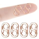 5pcs Double Opening Necklace Shortener Clasp, 0.47in Rose Gold Stainless Steel Necklace Clasps for Jewelry Making Bracelet Clasps and Closures, Necklaces Connector Jewelry Clasp Bracelet Shortener