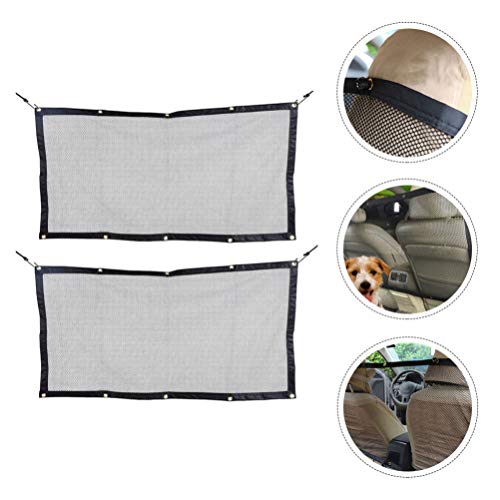 VICASKY 2Pcs Cão Carro Net Barreira Pet Automotivo Crianças Cão Barreira Barreira Net de Volta Assen