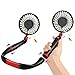 Nackenbügel Ventilator CrazyFire Mini USB Ventilator Hände 4000mAh Wiederaufladbarer Ultra-leiser Aromatherapie Ventilator mit zwei Windköpfen 3 Geschwindigkeiten für das Reisen im Freien im Freien