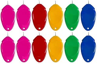 Pack of 12 Needle Threader Guide Sewing Insertion Threading Tools Machine Device Portable Plastic Thread with Hook - (Color: As Shown, Style A)