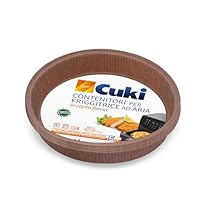 Cuki Contenitori per friggitrice ad aria in cartoncino antiaderente, anti-grasso e impermeabili, per una cottura uniforme e un fritto croccante, 1 confezione da 5 pezzi, &Oslash;20.5 cm