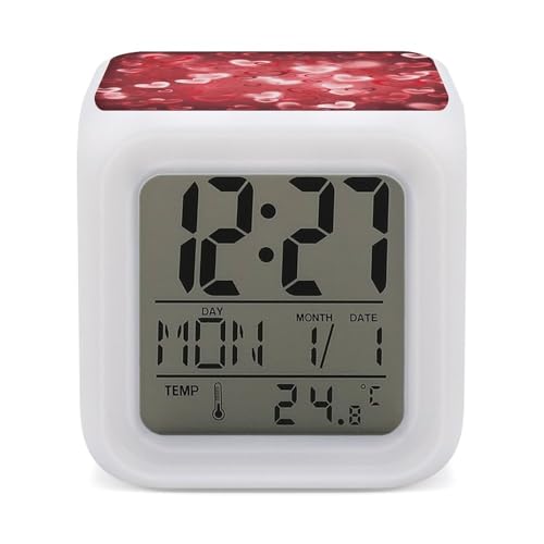 Réveil numérique cœur LED cadeau idéal Saint-Valentin - 2
