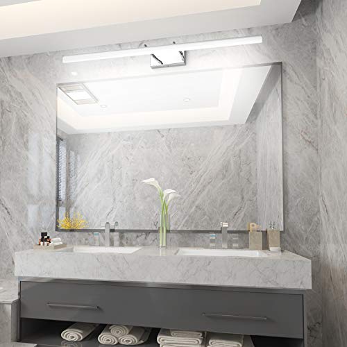 Image of Aipsun 40 inch Modern LED Vanity Lights Adjustable Bathroom Light Fixtures Over Mirror Chrome Vanity Lighting 5500K