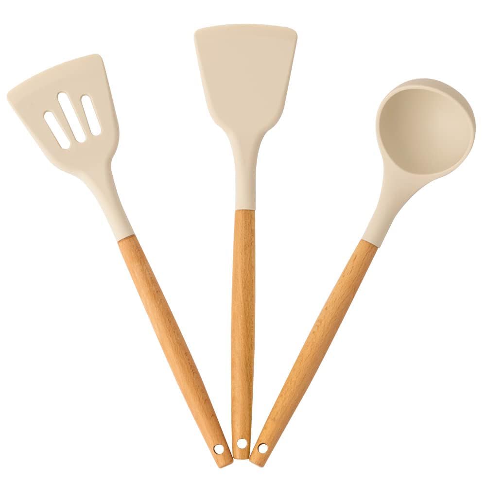 IMPRONOW Silicone Spatula Set for Kitchen, Spatula Silicone Set for Non Stick