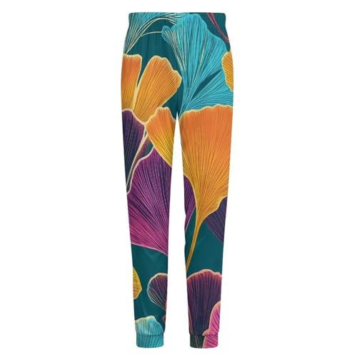 Ginkgos Shamrocks Breathable Mens Pajama Pants Lounge Sleep PJ Bottoms Sleepwear Jogger4