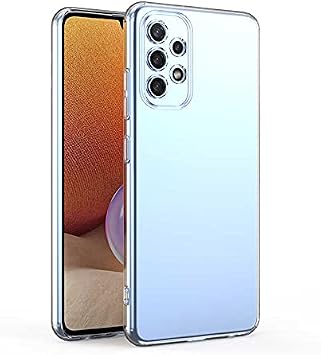 Samsung Galaxy A52 Compatible Camera Protected Anti-Shock Ultra Slim TPU Transparent Silicone Case (Transparent, Samsung Galaxy A52)