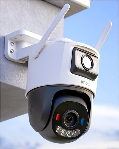 Image of Imou 10MP Outdoor Security Camera with Dual Lens, Wireless Wifi CCTV Home Camera with AI Human Vehicle Detection /Color Night Vision /Work w /Alexa, Cruiser Dual 2 3K+3K Outdoor Surveilliance Camera