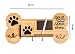 Emotiset hölzerne Wandaufhänger mit 6 Haken Ideal für hängende Leinen und Zubehör für Ihren Hund oder Pet.Customizable mit Chalkboard enthält Kreide marker.Gift Tierliebhaber.