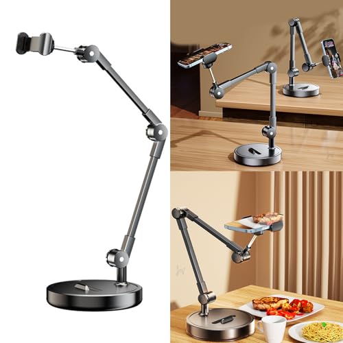 Support téléphone pour diffusion en direct avec bras rotatif et pince pour table de bureau - 2