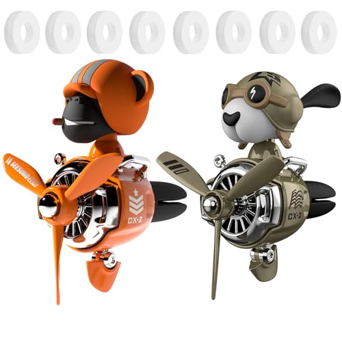 2Pcs Car Air Fresheners, Cute Bear Pilot Automotive Air Outlet