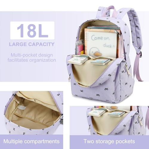 LEDAOU Girls Backpack, Kids School Bookbag, Backpack for Kids and Teens by LEDAOU - Used condition - Image 3