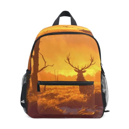 Sac à dos enfant ergonomique motif cerf pour l'école et le préscolaire
