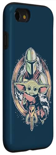 Coque iPhone 8 antichoc Star Wars évite rayures écran motif Mandalorian