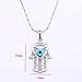 XUPING-- Mano de Fátima mal de ojo colgante collares de 18 "para...
