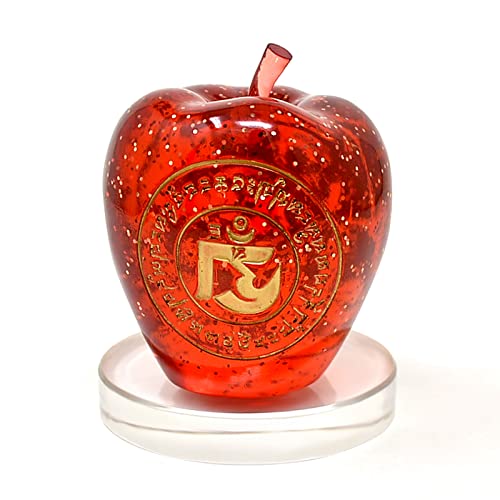 Feng Shui Magical Cosmic RED Apple Amulet to Prevent Gossip Ornaments, Base 9x9x1.4CM Apple 8.2x8.2x9.9cm Feng Shui Magical Cosmic RED Apple Amulet to Prevent Gossip Ornaments, Base 9x9x1.4CM Apple 8.2x8.2x9.9cm