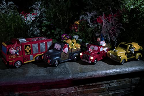 Exhart Garden Sculpture, Solar Yellow Beekeeper Truck Garden Gnome Statue, Led Sunflowers, Outdoor Lawn And Yard Decoration, 5 X 11.5 X 5 Inch #TOP6