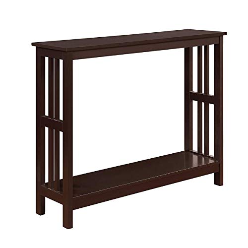 Convenience Concepts Mission Console Table with Shelf, Espresso