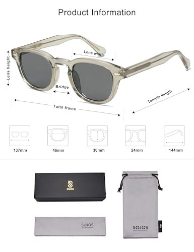 Image of SOJOS Retro Small Round Sunglasses for Men Women Trendy Circle Style UV400 Lenses Unisex Sun Glasses SJ2251