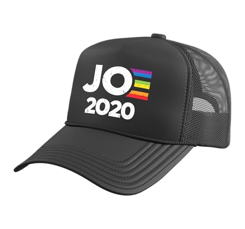 Joe Biden 2020 Rainbow Gay Pride LGBT Kamala Harris Democrat Trucker Hat with Adjustable Mesh Back, Black