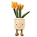 SSLLH Topfpflanzen Blumen Tulpen Pflanze Plüschtier Kreatives Simulation Topfpflanzen Plüsch Spielzeug Kuscheltier für Junge Mädchen Geburtstagsgeschenke