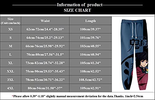 Pure Pang Men Women Sweatpants 3D Printed Cosplay Casual Joggers Trousers(Nezuko, L) #TOP2