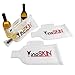 VinoSKIN Wine Skin Carrier Bag (3pk), Bottle Protector Sleeve w/ Handle for Airline Luggage Transport